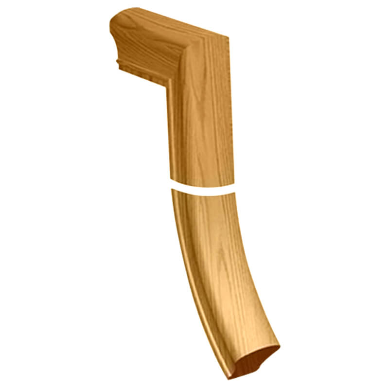 2 Rise Straight Gooseneck | Stair-parts.com