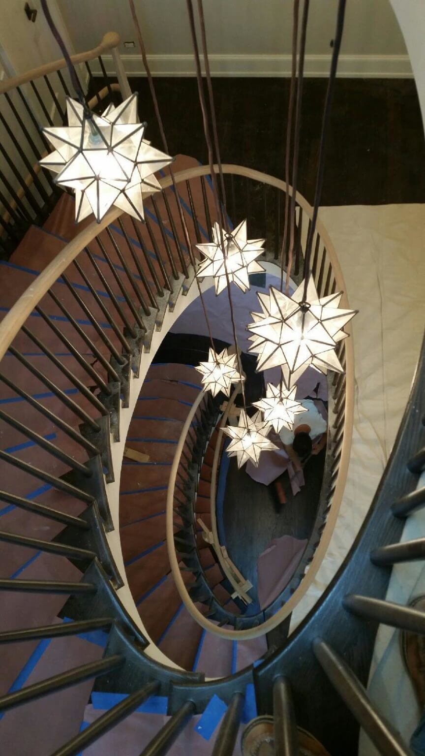 Stair Parts Project: Stacked Circular White Oak Staircase with Wooden ...