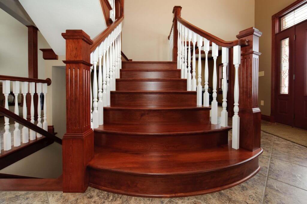 Custom Cherry and Poplar Staircase by Stair-Parts.com