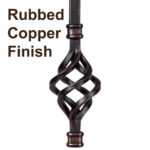 Rubbed Copper Iron Finish Sample