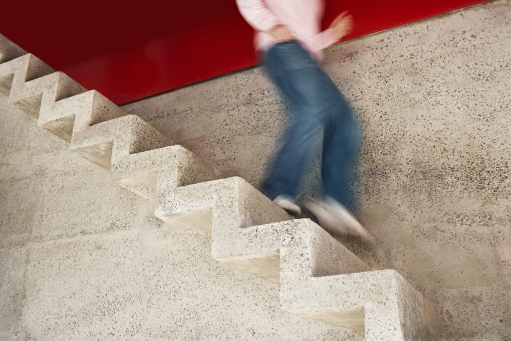 running-down-stairs