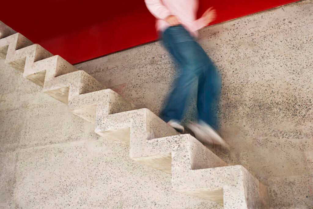 running-down-stairs