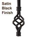 Satin Black Iron Finish Sample