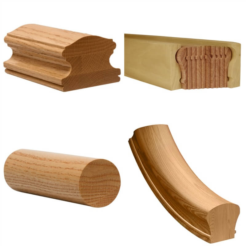 Wood Stair Handrails Wood Railing Hardwood Hand Railings